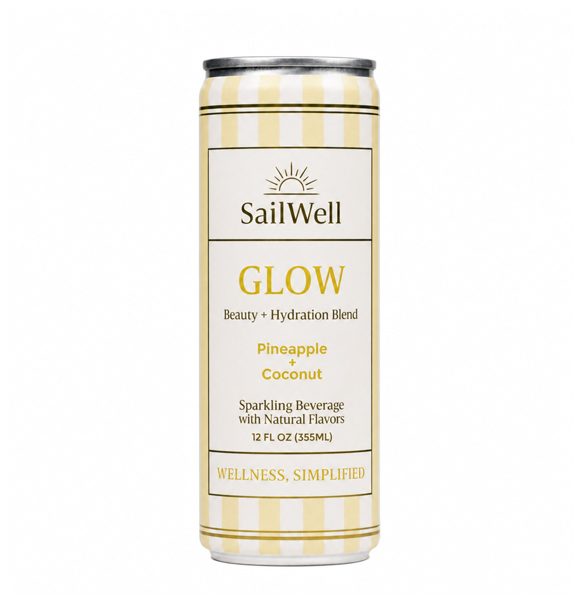 Sailwell-Glow-pineapple-coconut can on white background