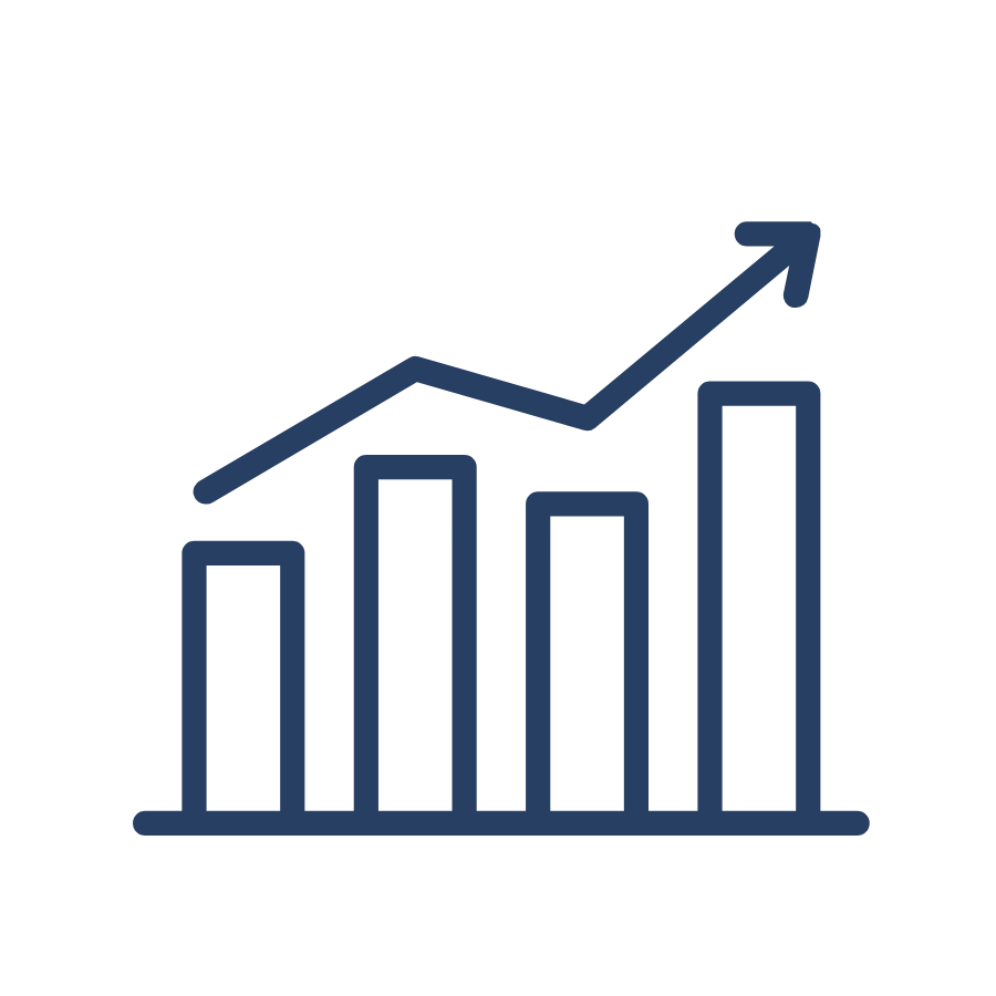 Ascending bar chart icon